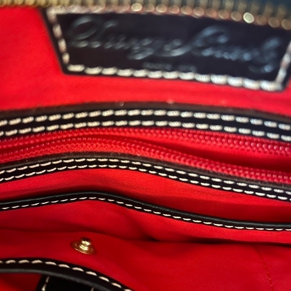 Dooney  & Bourke NWOT Navy Signature Embossed Leather Shoulder Bag - Picture 8 of 10